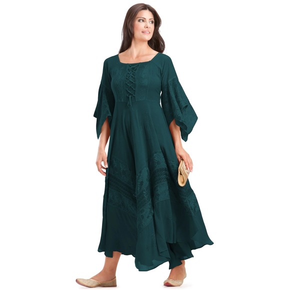 HolyClothing Dresses & Skirts - HolyClothing Green Belladonna Embroidered Dress Plus Size 3X Renaissance Cosplay